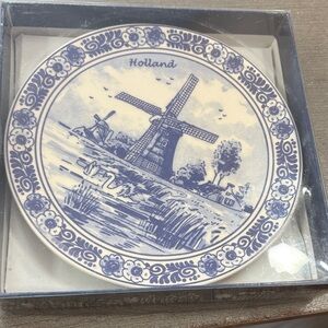 Blue and White Decorative Plate
